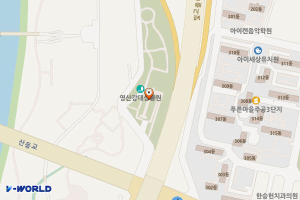구산지구주차장 위치 지도 — 전남광주통합특별시 북구 동림동 140-5