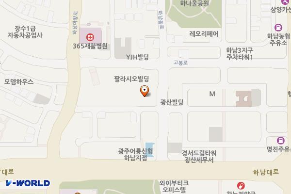 하남3지구 주차타워 (급) 위치 지도 — 전남광주통합특별시 광산구 하남울로 13