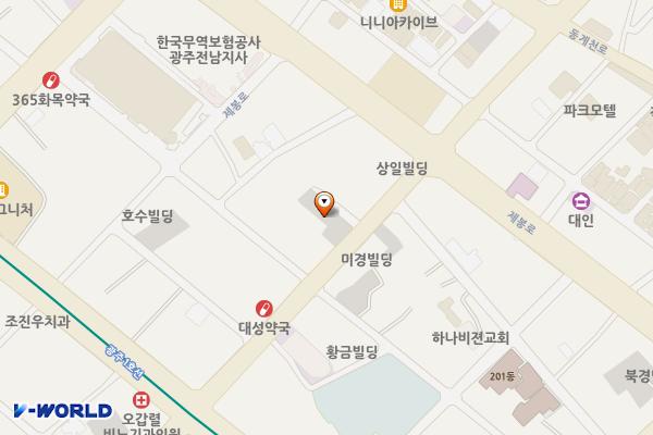 전자의거리 공영주차장 (급) 위치 지도 — 전남광주통합특별시 동구 구성로 199