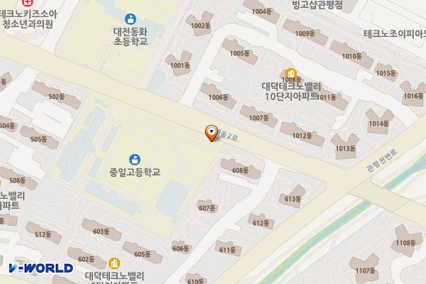 중일고등학교 위치 지도 — 대전광역시 유성구 배울2로 68