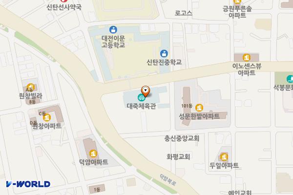 대죽체육관 위치 지도 — 대전광역시 대덕구 석봉로 8