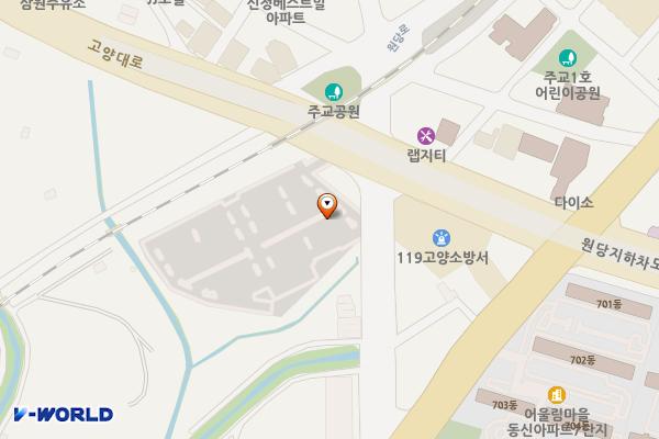 주교 제1공영주차장_경기도 (급) 위치 지도 — 경기도 고양시 덕양구 주교동 153-12 