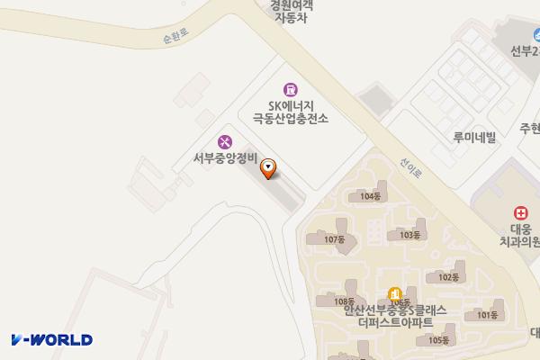 선부2동 공영주차장_경기도 (급) 위치 지도 — 경기도 안산시 단원구 선이로4길 9