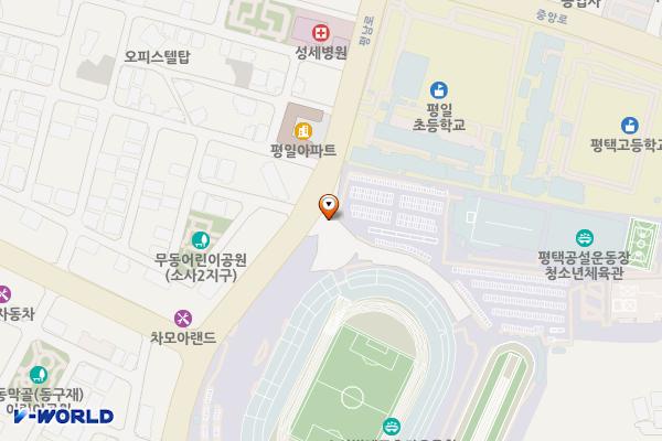 소사벌레포츠타운_경기도 (급) 위치 지도 — 경기도 평택시 평남로 616