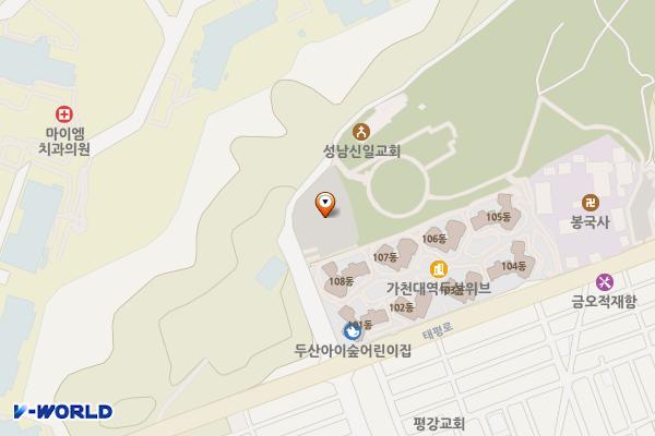 건우공영주차장 위치 지도 — 경기도 성남시 수정구 태평동 224-6
