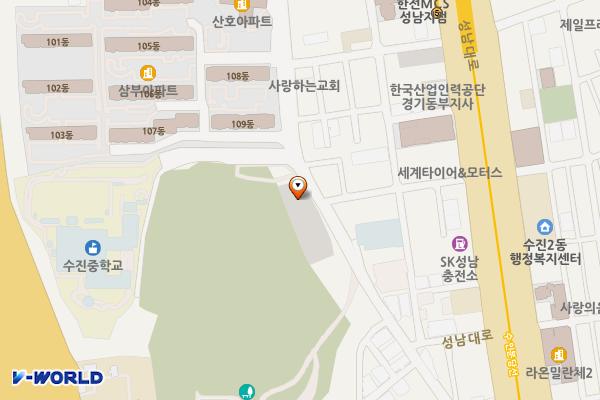 수진제4공영주차장 위치 지도 — 경기도 성남시 수정구 수진동 4671-2
