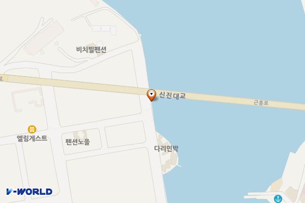 신진대교 아래 주차장 위치 지도 — 충청남도 태안군 근흥면 신진도리 253