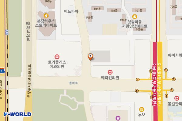금곡동공영주차장 위치 지도 — 경기도 성남시 분당구 금곡동 169