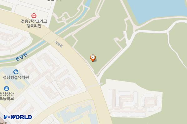 율동공원B공영주차장 위치 지도 — 경기도 성남시 분당구 서현로 459