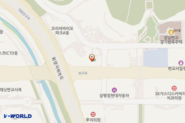 ㈜에이텍 위치 지도 — 경기도 성남시 분당구 판교로 289