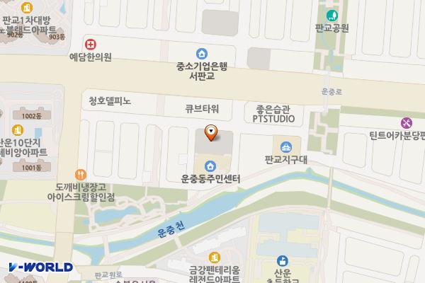 운중동 공영주차장 (급) 위치 지도 — 경기도 성남시 분당구 운중로138번길 6