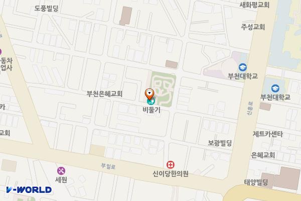비둘기공원 공영주차장 (급) 위치 지도 — 경기도 부천시 원미구 신흥로45번길 36