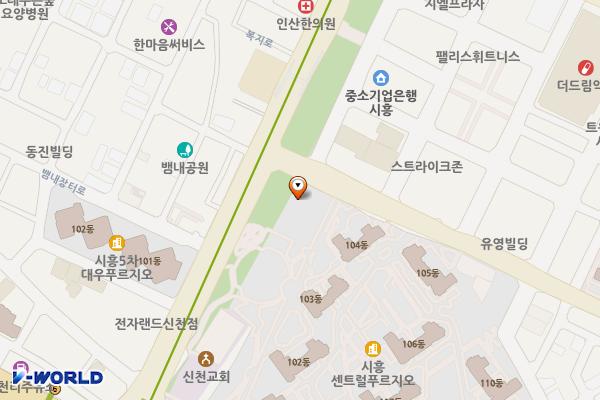 복지로2공영주차장 (급) 위치 지도 — 경기도 시흥시 대야동 528-3