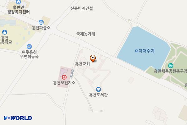 흥천면문화복지센터 (급) 위치 지도 — 경기도 여주시 흥천면 효자로 123