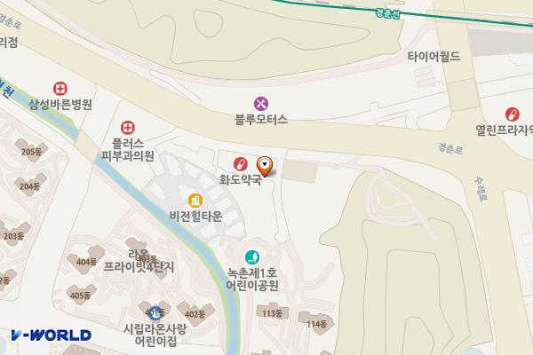 오월빌딩 위치 지도 — 경기도 남양주시 화도읍 경춘로 1896-8