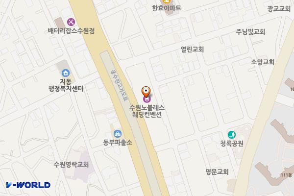 수원노블레스웨딩컨벤션 위치 지도 — 경기도 수원시 팔달구 팔달문로 128