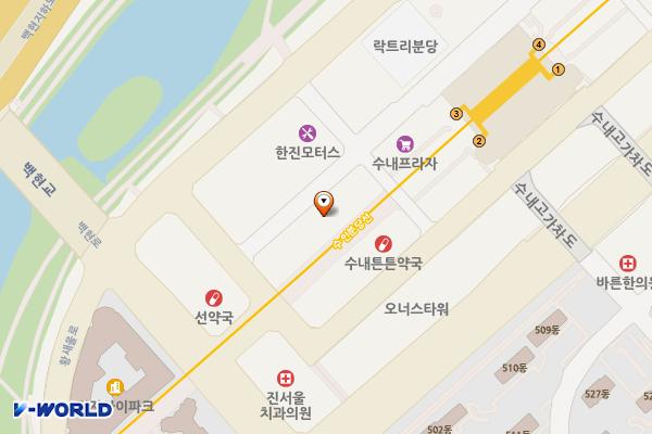 초림프라자 위치 지도 — 경기도 성남시 분당구 백현로101번길 17
