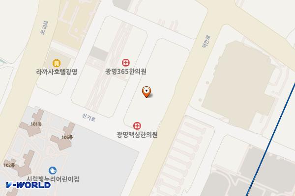 케이스퀘어오피스텔 위치 지도 — 경기도 광명시 신기로17번길 6