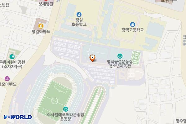 소사벌레포츠타운 위치 지도 — 경기도 평택시 평남로 616