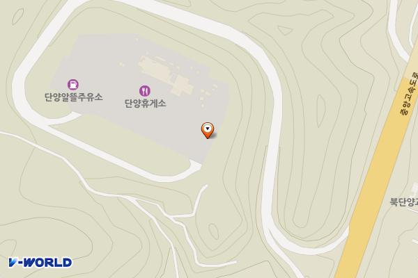 단양팔경휴게소 (부산방향) (급) 위치 지도 — 충청북도 단양군 적성면 기동2길 32-37