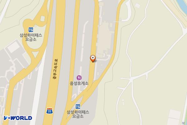 음성휴게소 (하남방향) (급) 위치 지도 — 충청북도 음성군 삼성면 중부고속도로 52