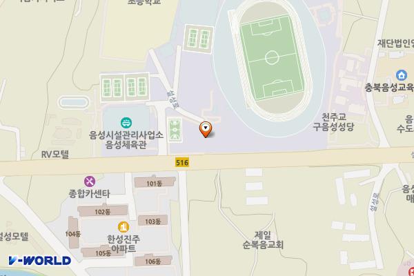 음성종합운동장 (급) 위치 지도 — 충청북도 음성군 음성읍 설성로 47