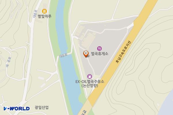 벌곡휴게소 (논산방향) (급) 위치 지도 — 충청남도 논산시 벌곡면 호남지선고속도로 25