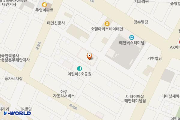 공영버스터미널 뒤 주차장 위치 지도 — 충청남도 태안군 태안읍 남문리 705-6