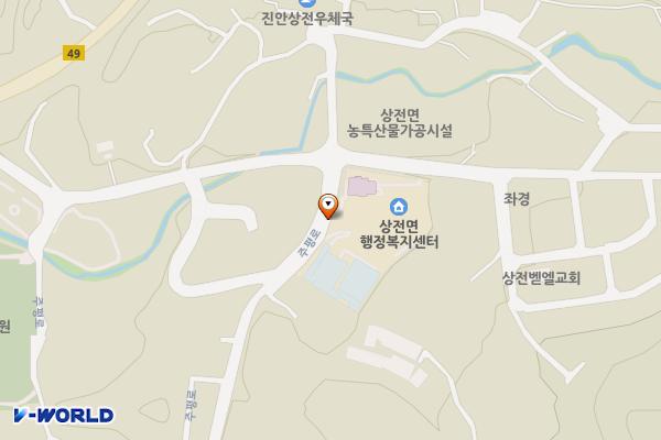 상전면사무소 (급) 위치 지도 — 전북특별자치도 진안군 상전면 주평로 41