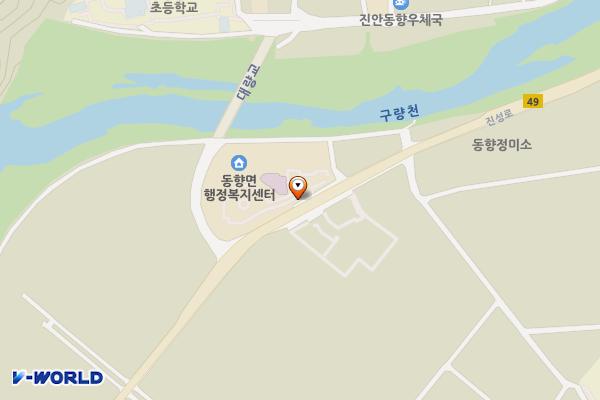 동향면사무소 (급) 위치 지도 — 전북특별자치도 진안군 동향면 진성로 1609