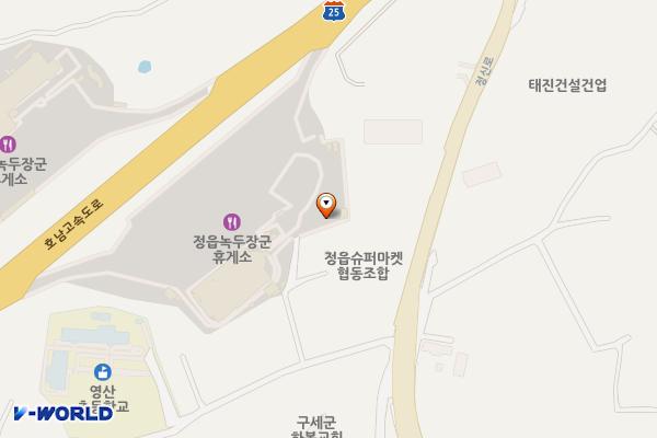 정읍녹두장군휴게소 (천안방향)(급) 위치 지도 — 전북특별자치도 정읍시 북면 하북1길 227-24