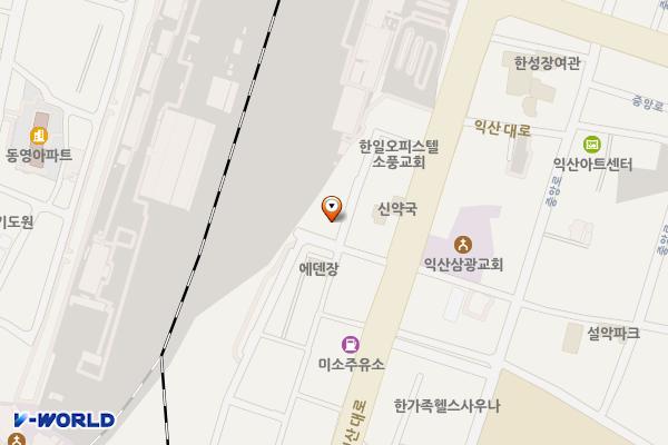 익산역 남부공영주차장 위치 지도 — 전북특별자치도 익산시 익산대로3길 25