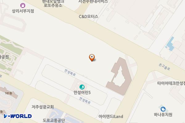 전주지식산업센터스페이스온 위치 지도 — 전북특별자치도 전주시 덕진구 만성북로 51-25