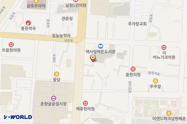 MBC노래방 옆 주차장 (급) 위치 지도 — 전북특별자치도 남원시 의총로 58-12