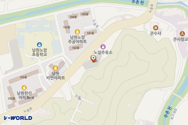 노송로 노암주유소 뒤 주차장 (급) 위치 지도 — 전북특별자치도 남원시 노암동 215-1