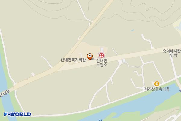 산내면행정복지센터 (급) 위치 지도 — 전북특별자치도 남원시 산내면 대정길 21