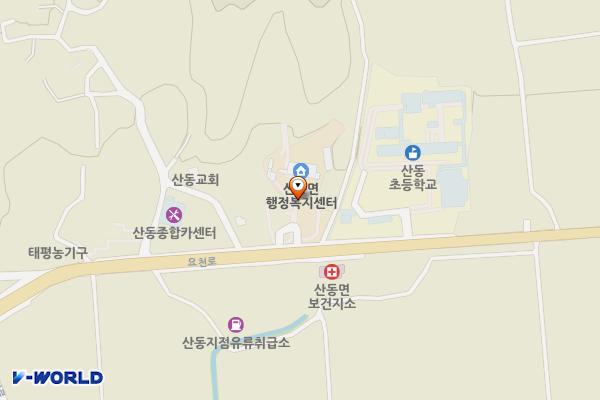 산동면행정복지센터 (급) 위치 지도 — 전북특별자치도 남원시 산동면 요천로 2919