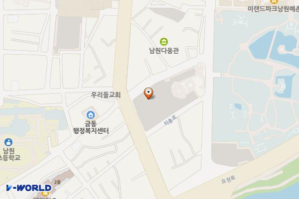 광한루 서문주차장 (급) 위치 지도 — 전북특별자치도 남원시 금동 293