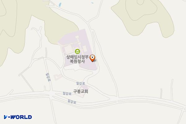 상해 임시정부청사 및 일강 김철 기념관 위치 지도 — 전남광주통합특별시 함평군 신광면 일강로 873-12