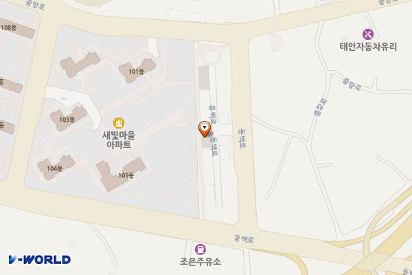 새빛마을 주변 2주차장 위치 지도 — 충청남도 태안군 태안읍 평천리 1506
