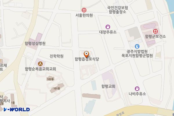 함평천지종합복지관 농구장 위치 지도 — 전남광주통합특별시 함평군 함평읍 들샘길 36