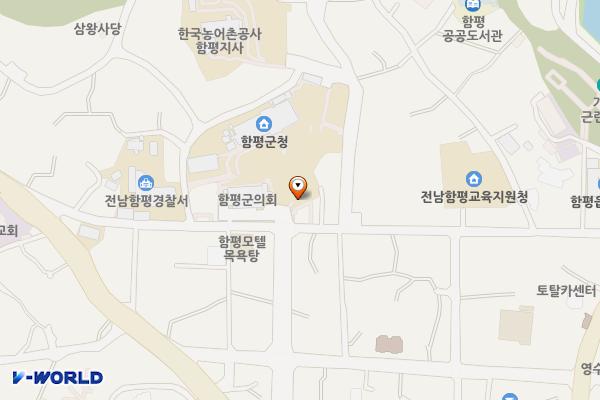 함평군청 (급) 위치 지도 — 전남광주통합특별시 함평군 함평읍 중앙길 200