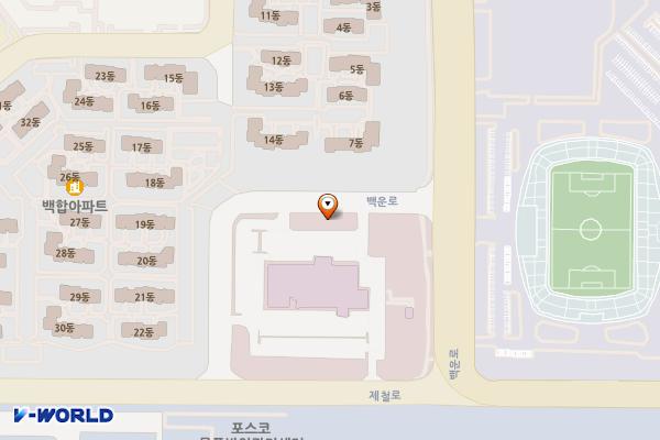 백운메디컬센터 (급)_포스코 위치 지도 — 전남광주통합특별시 광양시 백운로 1638-11 (금호동)