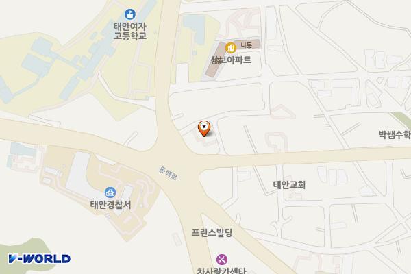 태안여고 로터리 주변 주차장 위치 지도 — 충청남도 태안군 태안읍 남문리 362