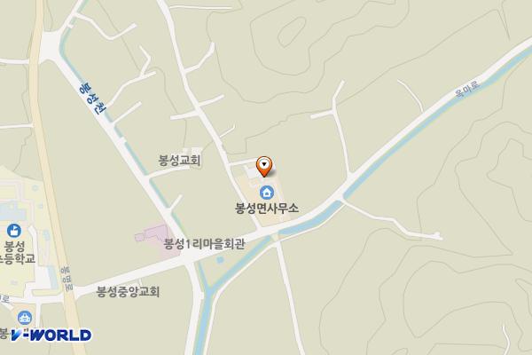 봉성면사무소 (급) 위치 지도 — 경상북도 봉화군 봉성면 봉성리 317-4 봉성면사무소