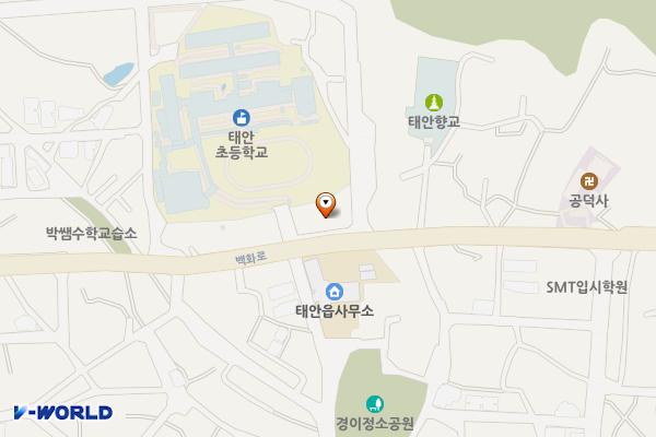 태안초등학교 앞 주차장 위치 지도 — 충청남도 태안군 태안읍 남문리 300-102