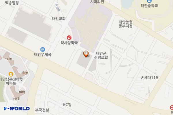 동부시장 앞 주차장 위치 지도 — 충청남도 태안군 태안읍 동문리 283-1