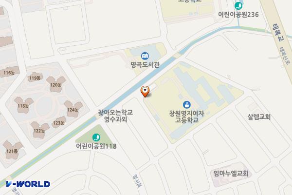 명지여자고등학교 위치 지도 — 경상남도 창원시 의창구 명지로109번길 54
