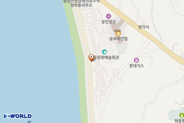 하동문화예술회관 위치 지도 — 경상남도 하동군 하동읍 읍내리 1563-2