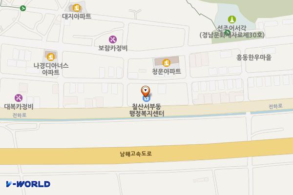 칠산서부동행정복지센터 위치 지도 — 경상남도 김해시 전하로 99